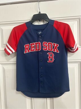 Genuine Merchandise Navy and Red Boston Red Sox Kids Button Jersey